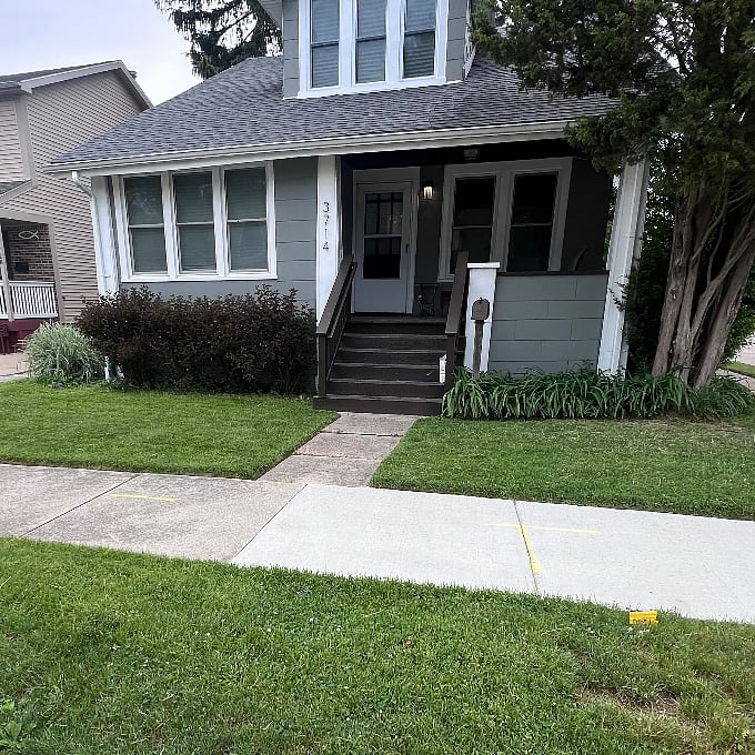 Front of house exterior- lower apartment access only.