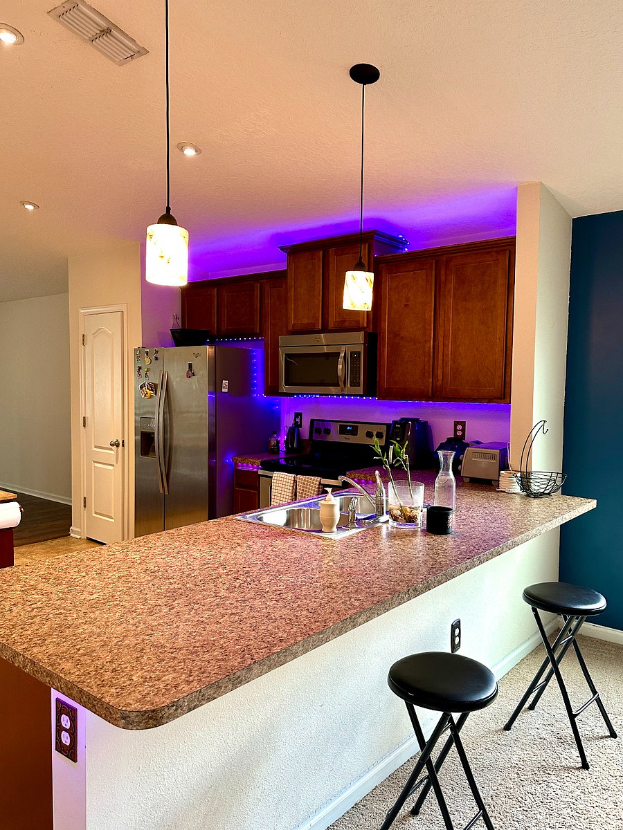Kitchen with Seating Bar Area