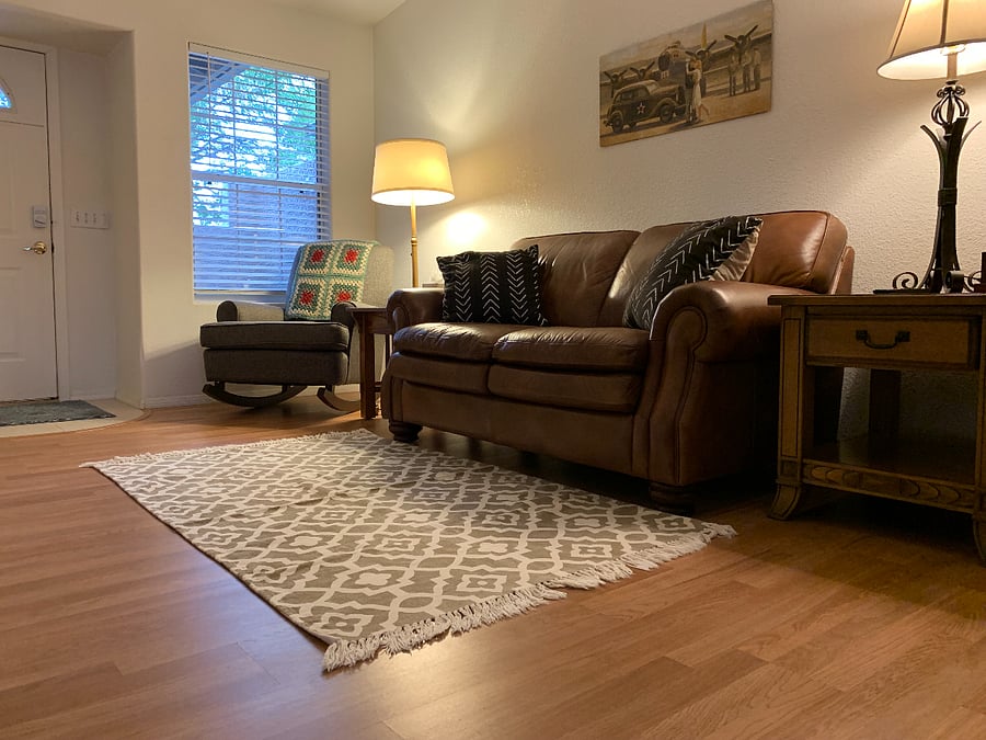 Rocking chair near the window