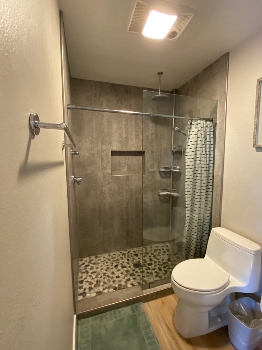 Master bathroom with shower view