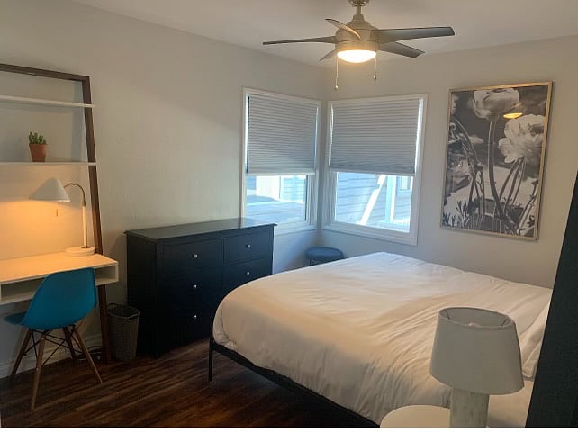 King size bedroom #1 with desk 