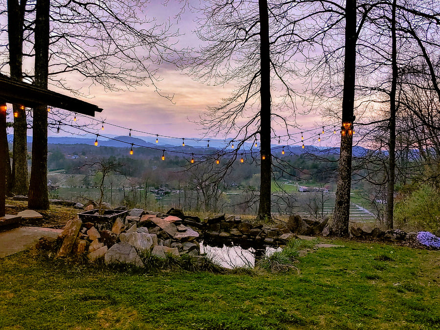 Twilight over the pond