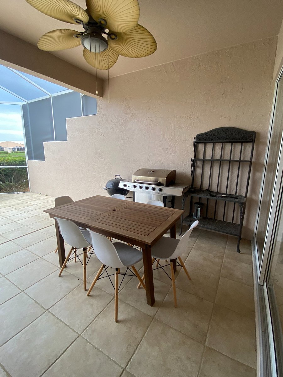 Gas and Charcoal BBQ Grills Available, with outdoor seating.