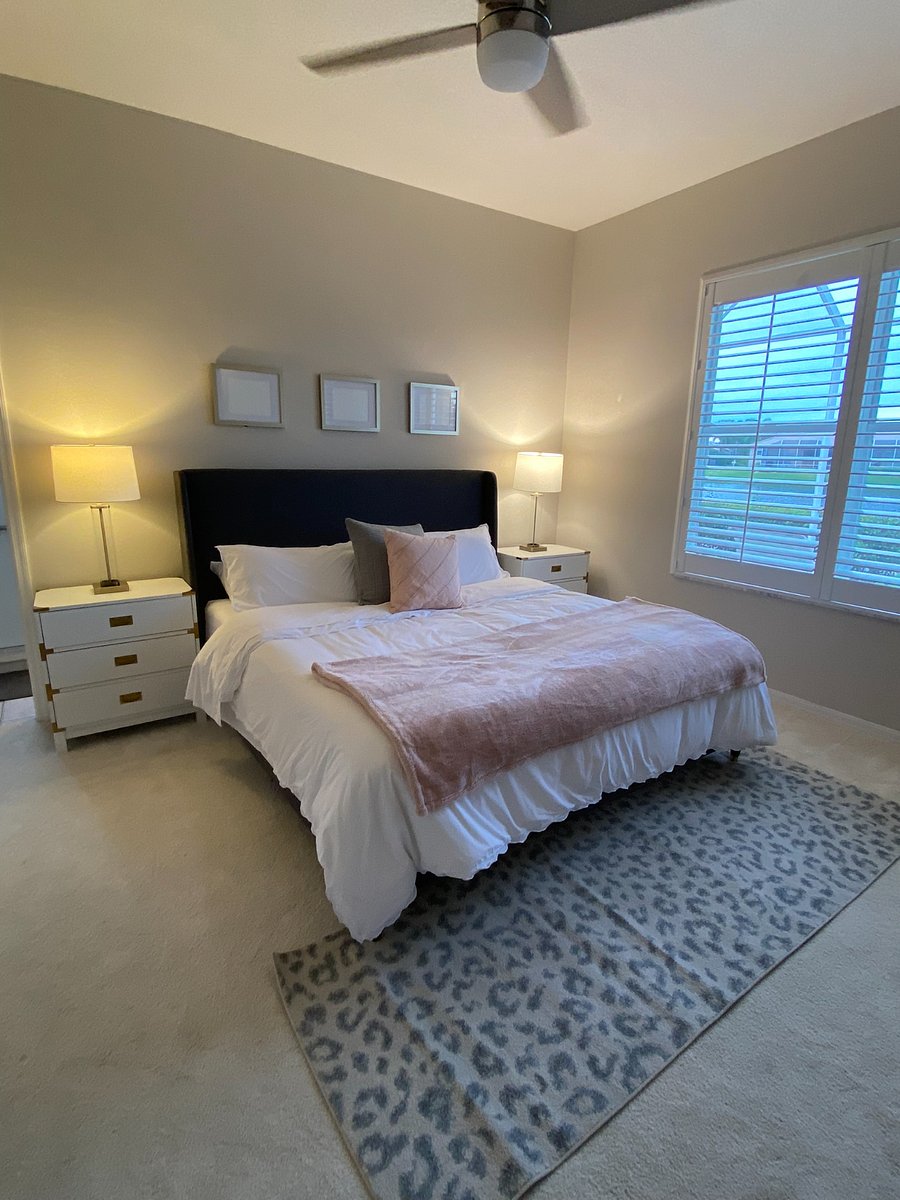 Main Bedroom with King Bed, Nightstands, Dresser and HUGE Walk-In Closet