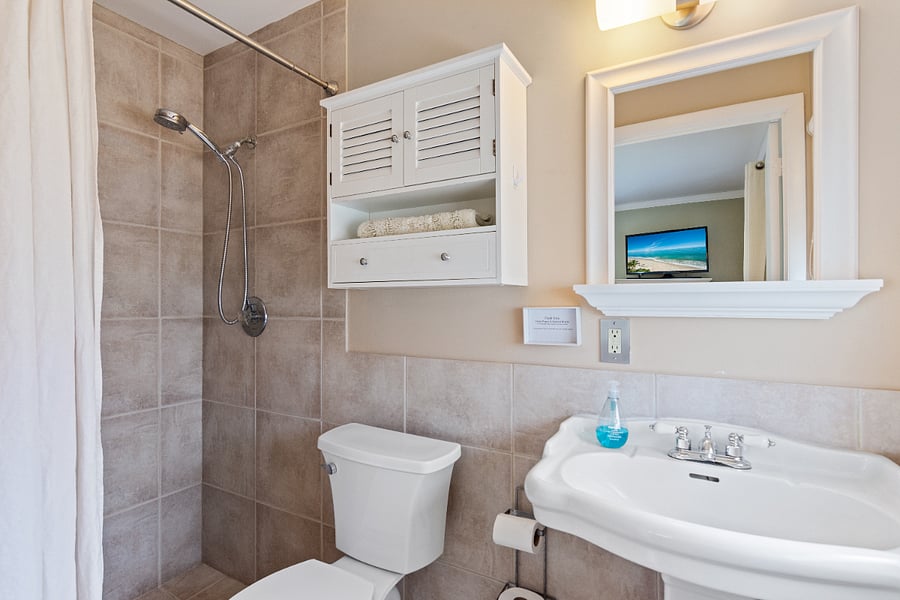 Ensuite bathroom with shower, off the main bedroom