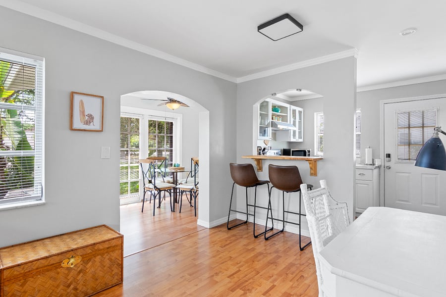 View of dining area adjacent to the kitchen