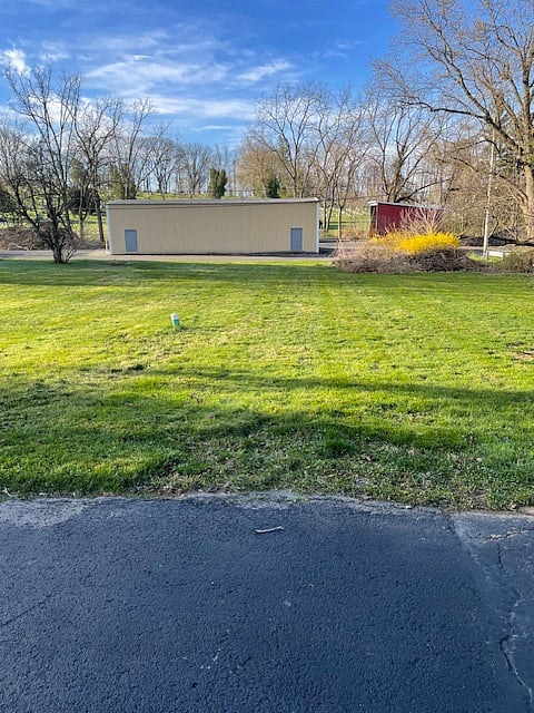 back yard area