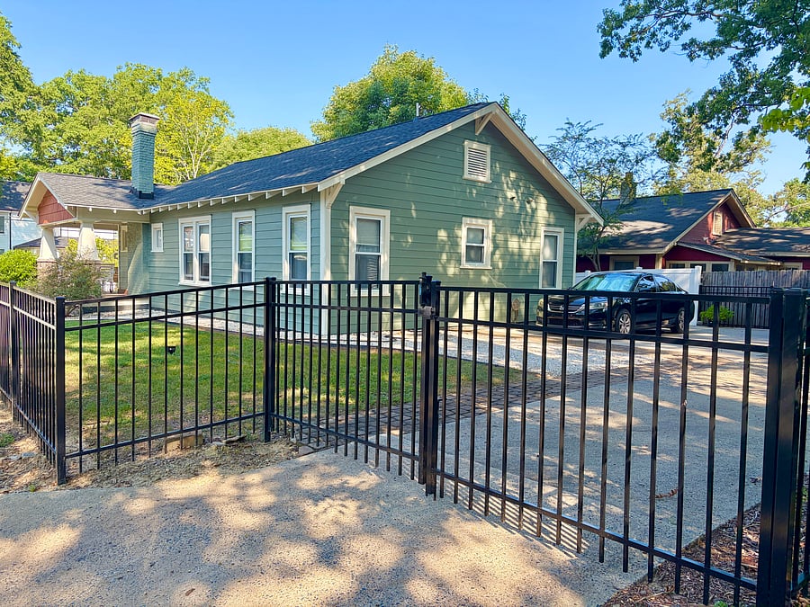 Parking is available both on and off street and included at no extra cost. Off street parking is inside the gated fence.