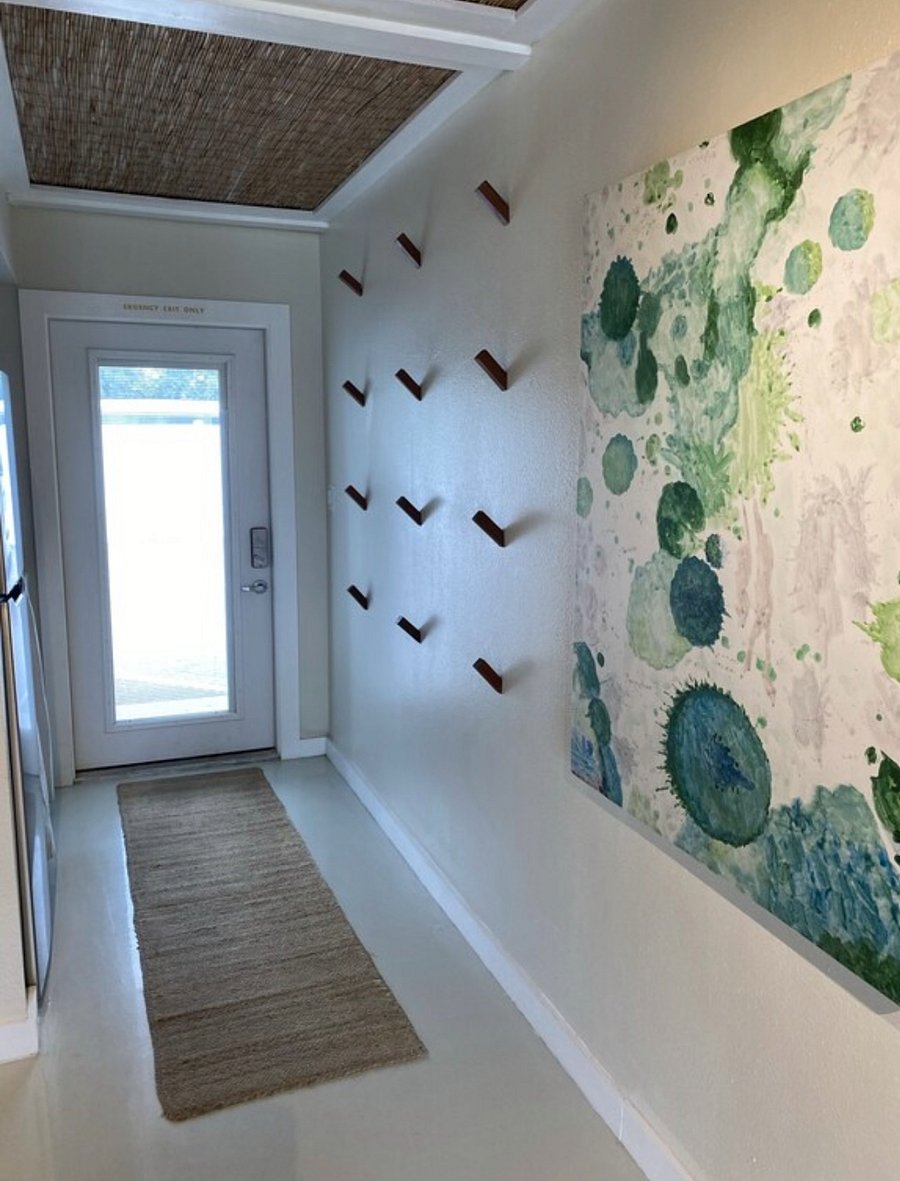 Hallway to rear entry door 