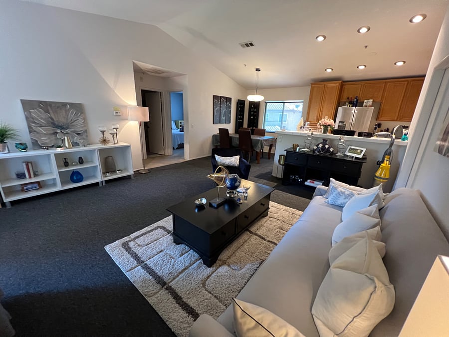 Common shared living, dining and kitchen areas.