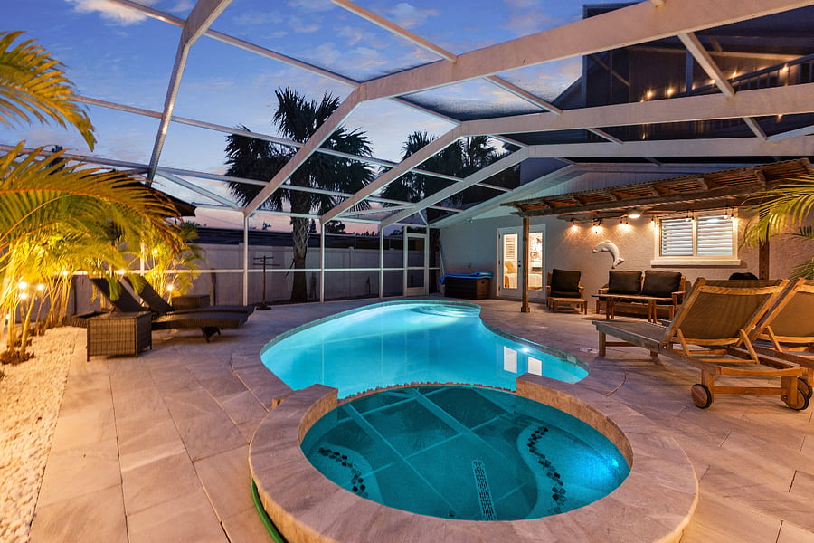 Pool entertainment area
