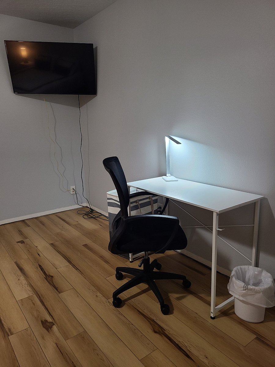 smart TV and desk