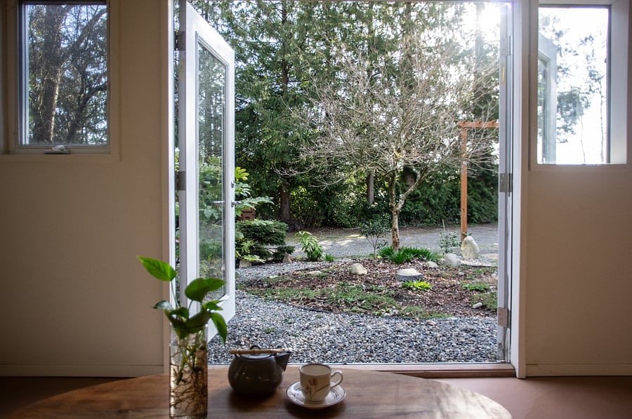 Front garden view from sun room/ living room