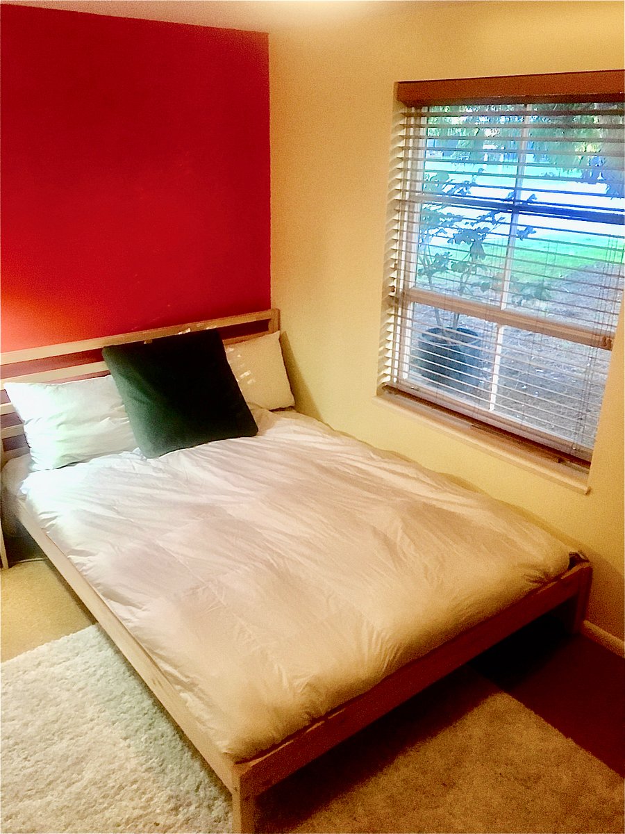 Bedroom #1 Queen Bed and generous storage. (one closet, wall baskets)