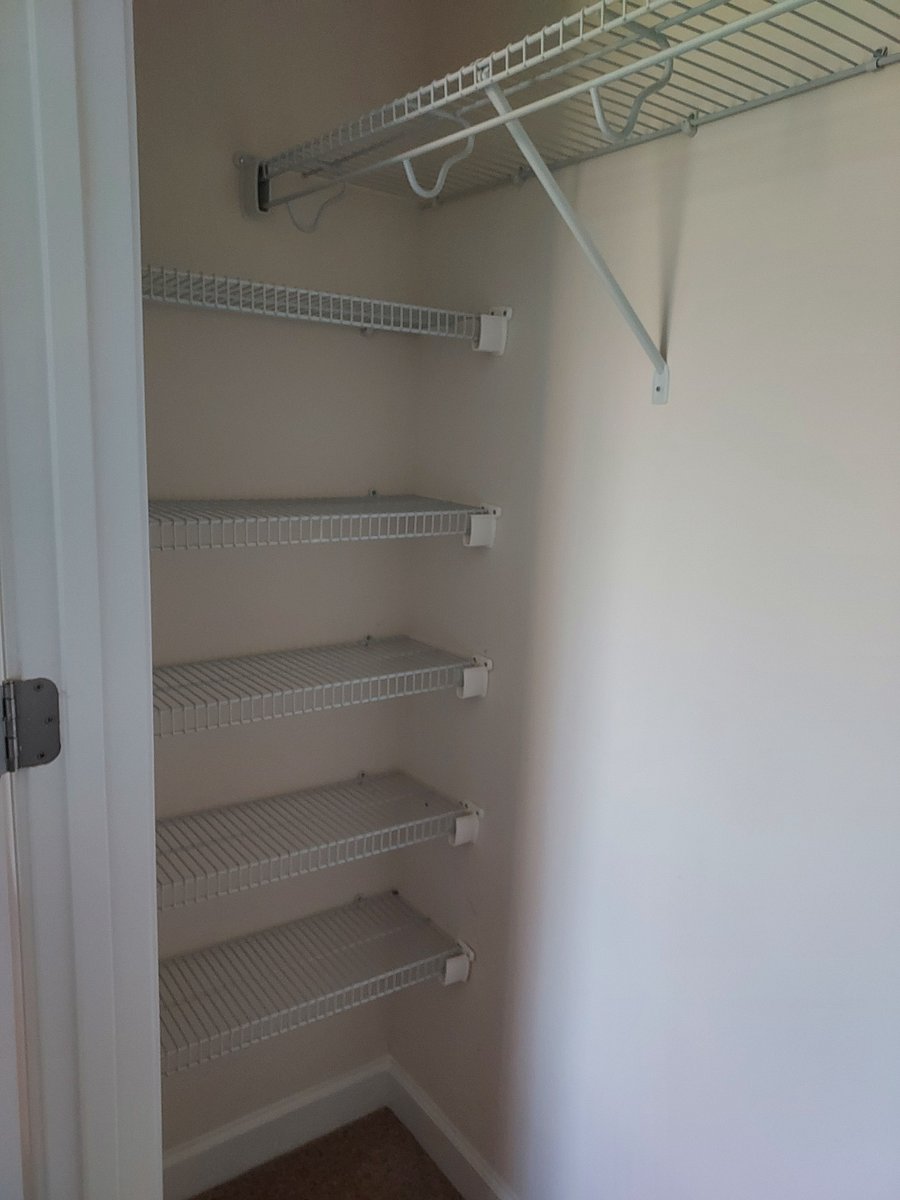 Bedroom closet shelves