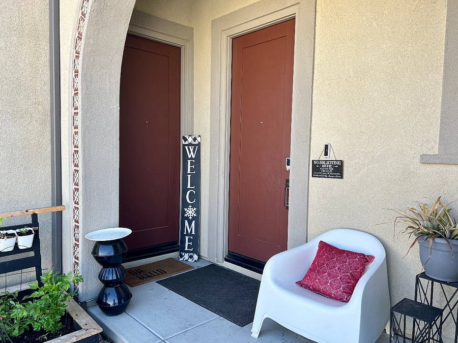 both front doors. Main Home (right side) Gen Suite (left side)