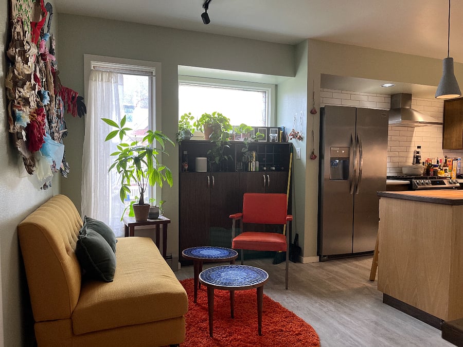 View of kitchen area