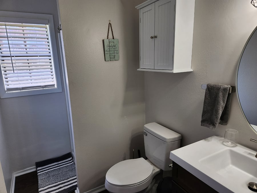 Private bath: Walk in shower. All linens provided. Must supply own consumables.