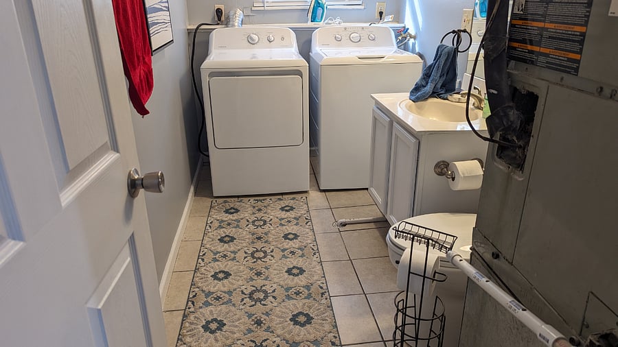 1/2 Bath and Laundry Room on Lower Level
