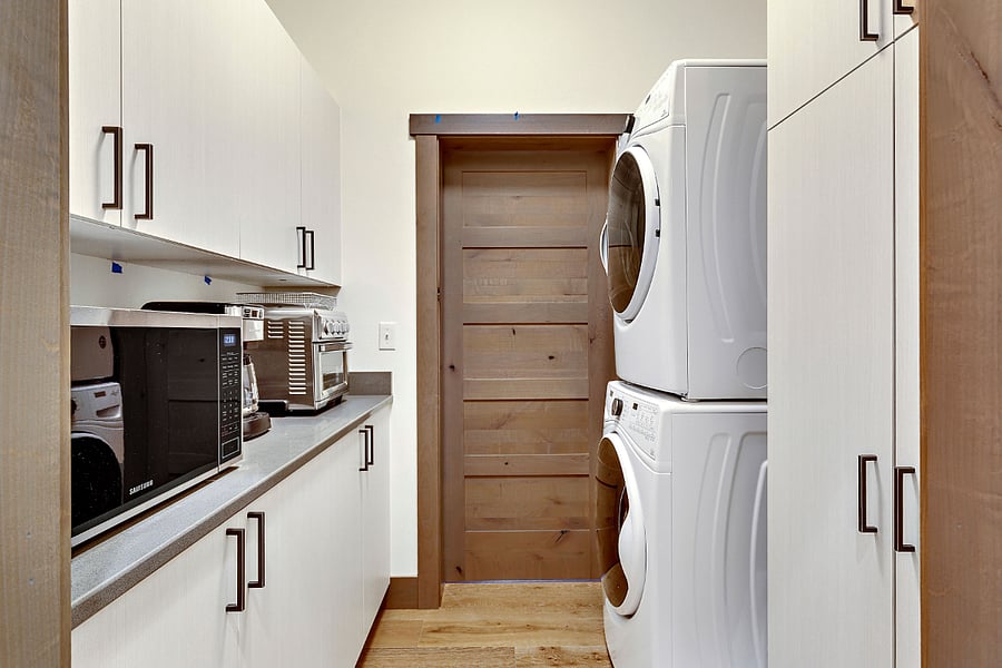 Laundry room and pantry area off kitchen