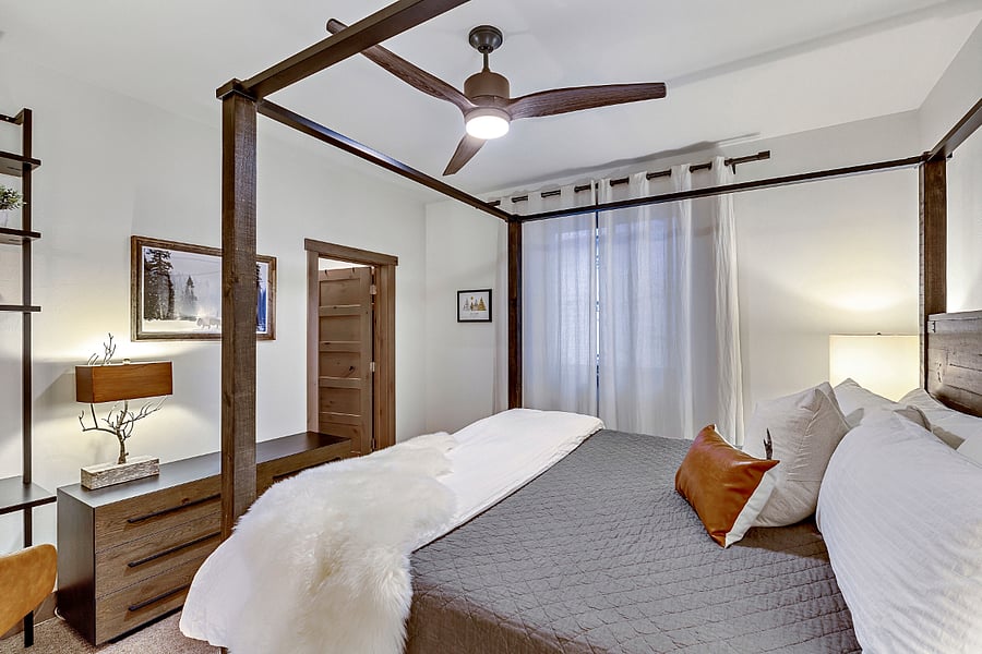 Master bedroom with walk-in closet.