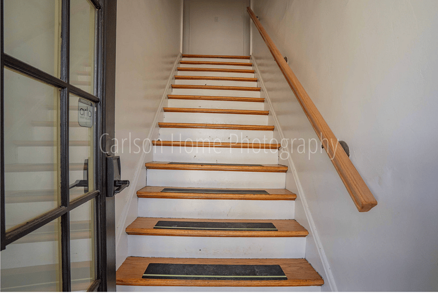 Stairs to the second floor units
