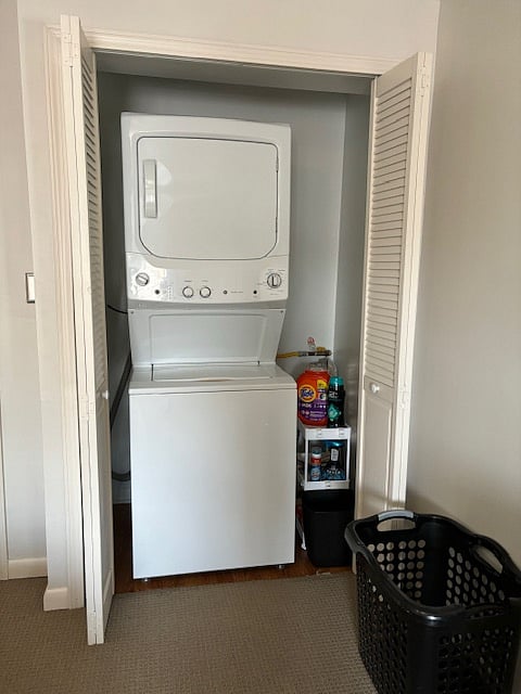 Washer and Dryer are located in the bedroom