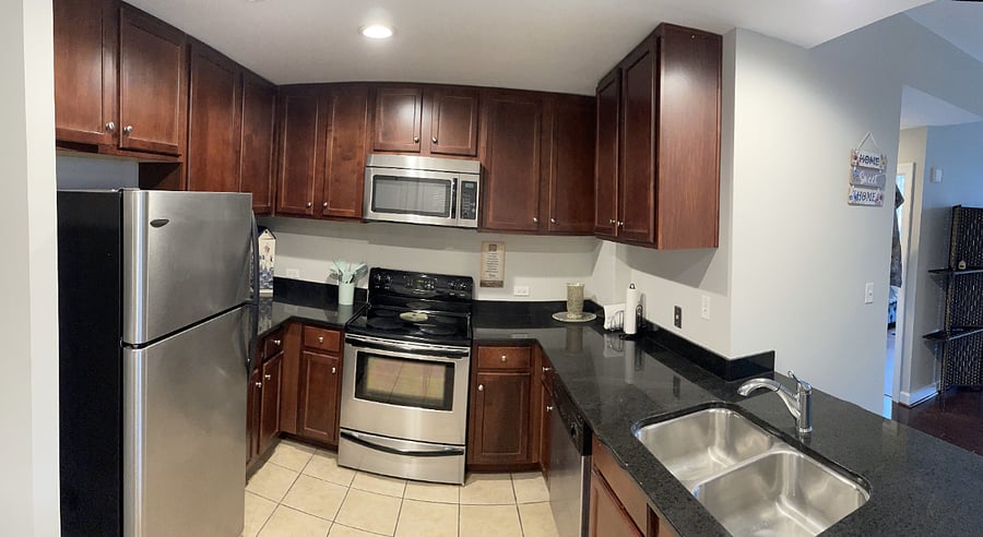 Fully stocked kitchen