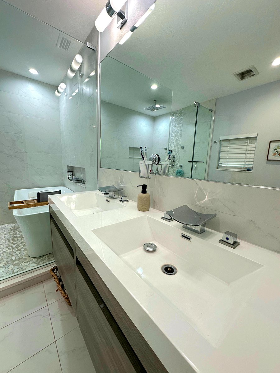 Modern double vanity