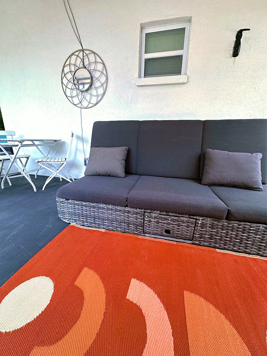 Bistro table and outdoor sofa to enjoy the Florida weather