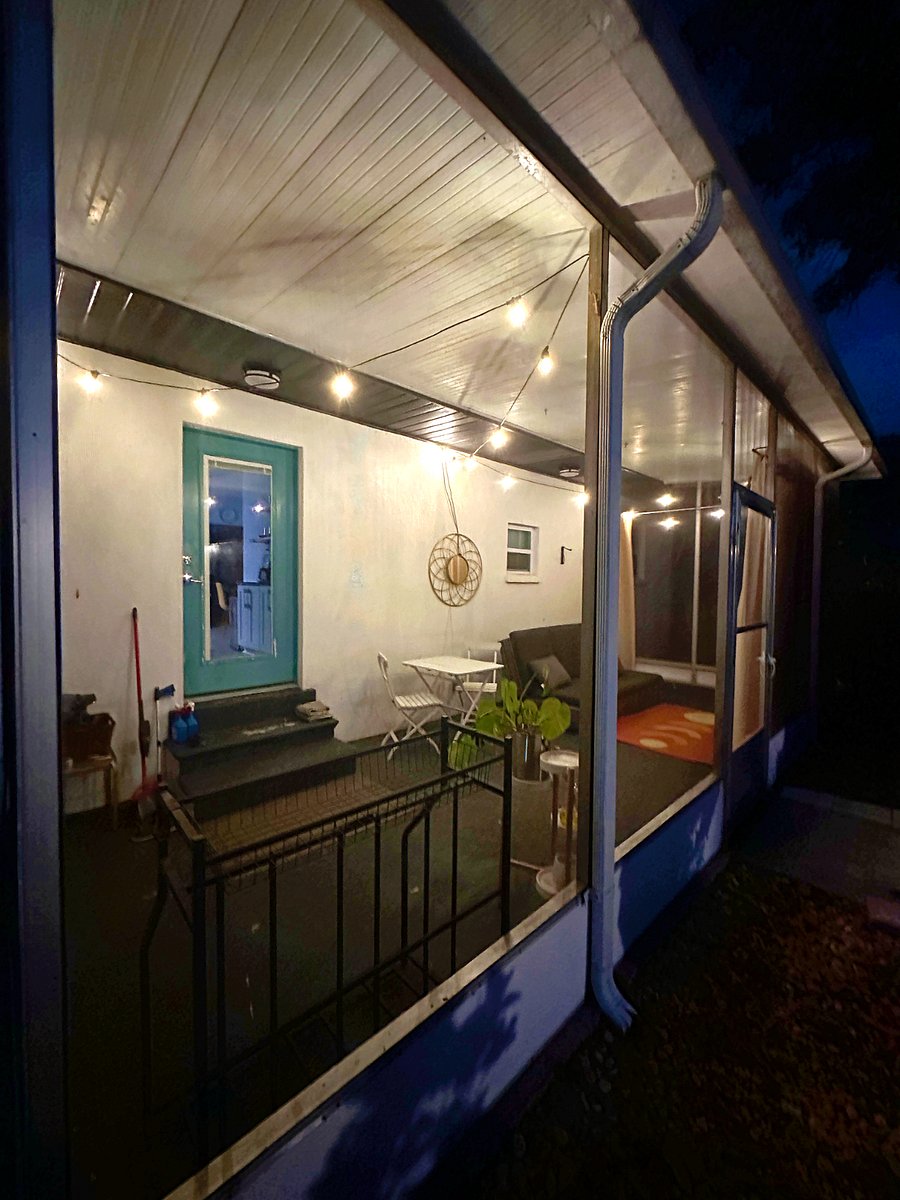 Cozy string lights for porch evenings