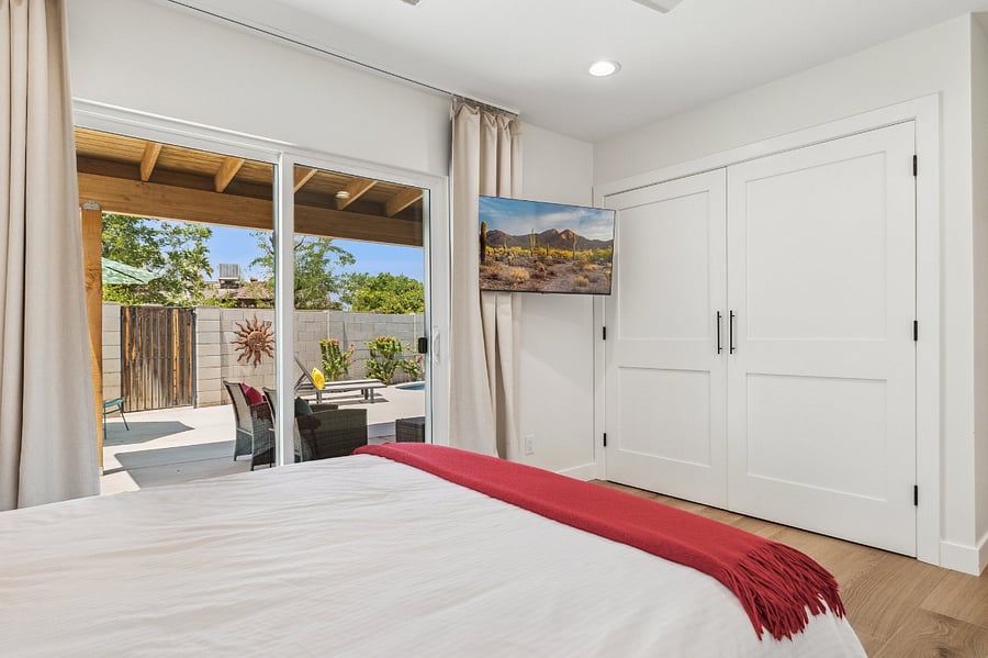 Bedroom 2 With Private Access to the Backyard