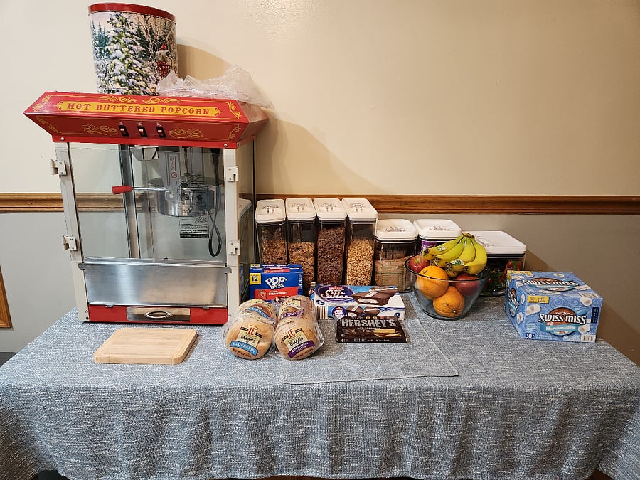 Complementary Buffet Table
