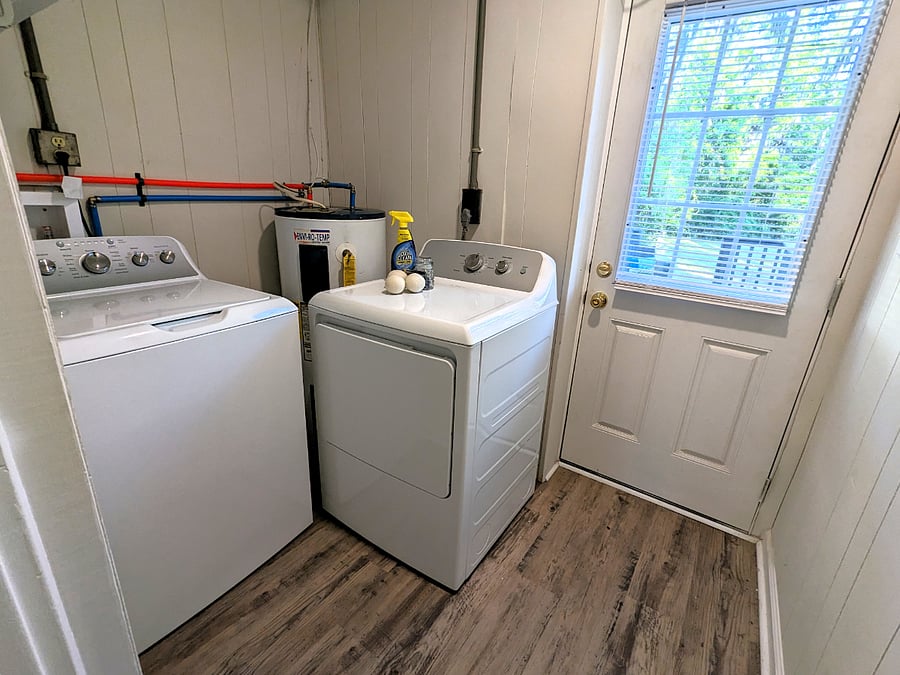 In-unit washer and dryer are available for your use.
