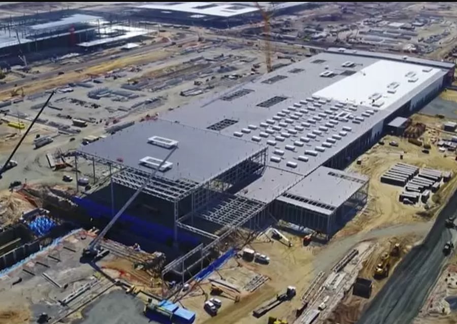 The Hyundai mega-plant will eventually be home to 8,500 employees, and is located West of this space. 