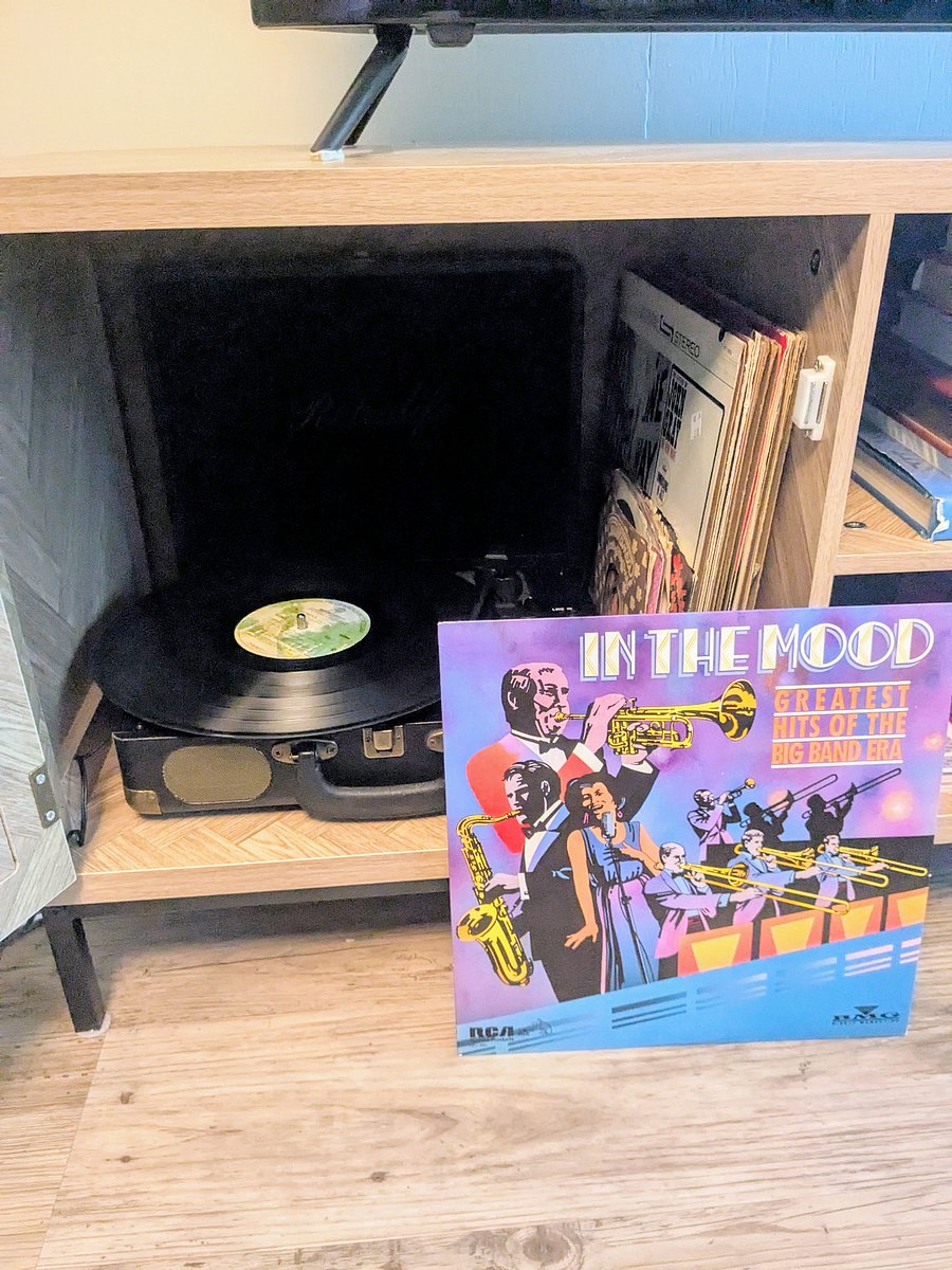 Amenity added: a record player to help set the mood for your day!