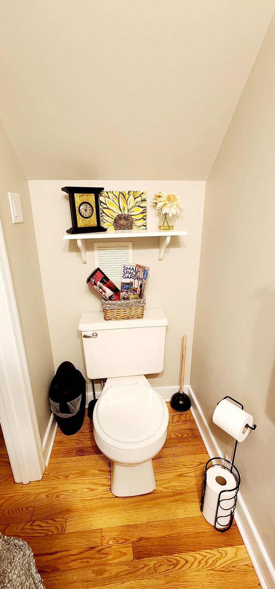 Downstairs powder room.