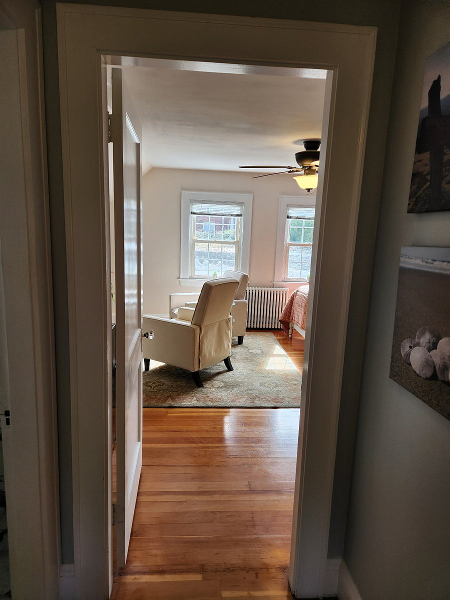 Second floor, view into the sun-filled partial studio