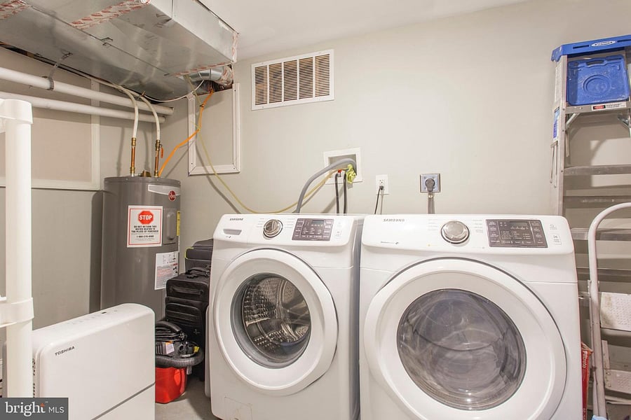 Laundry in Finished Basement