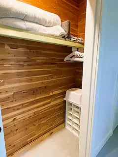 Cedar closet in bedroom
