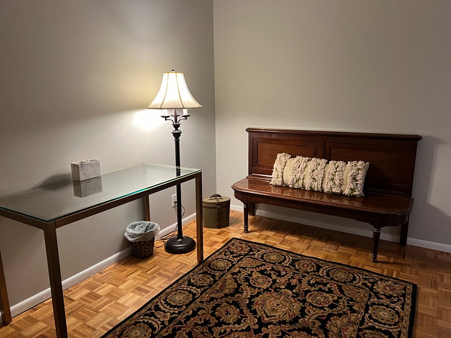Office and entry area; Desk chair has been added since pictures were taken