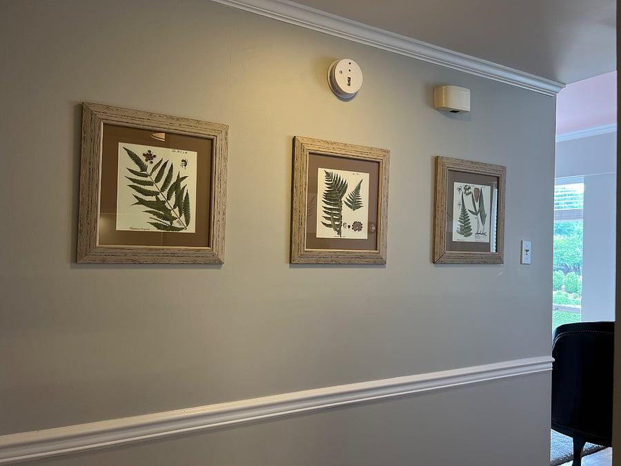 Hallway leading from bedrooms to living area