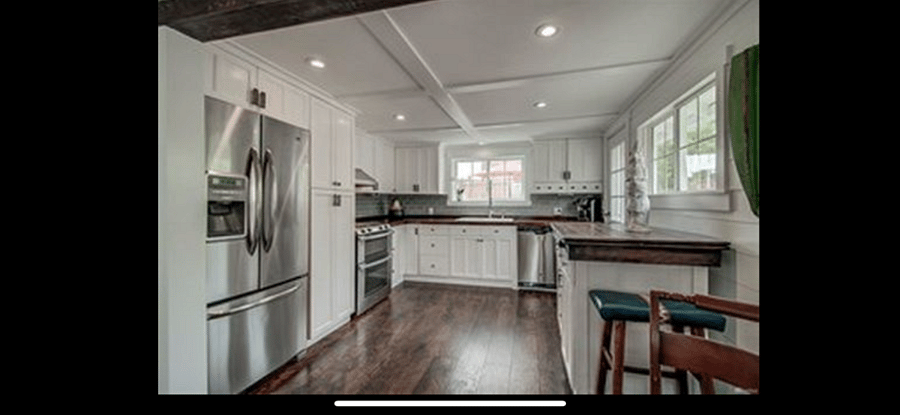 Full-size refrigerator, range, microwave and dishwasher make the kitchen well equipped for longer stays.