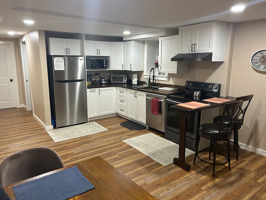 Fully stocked kitchen