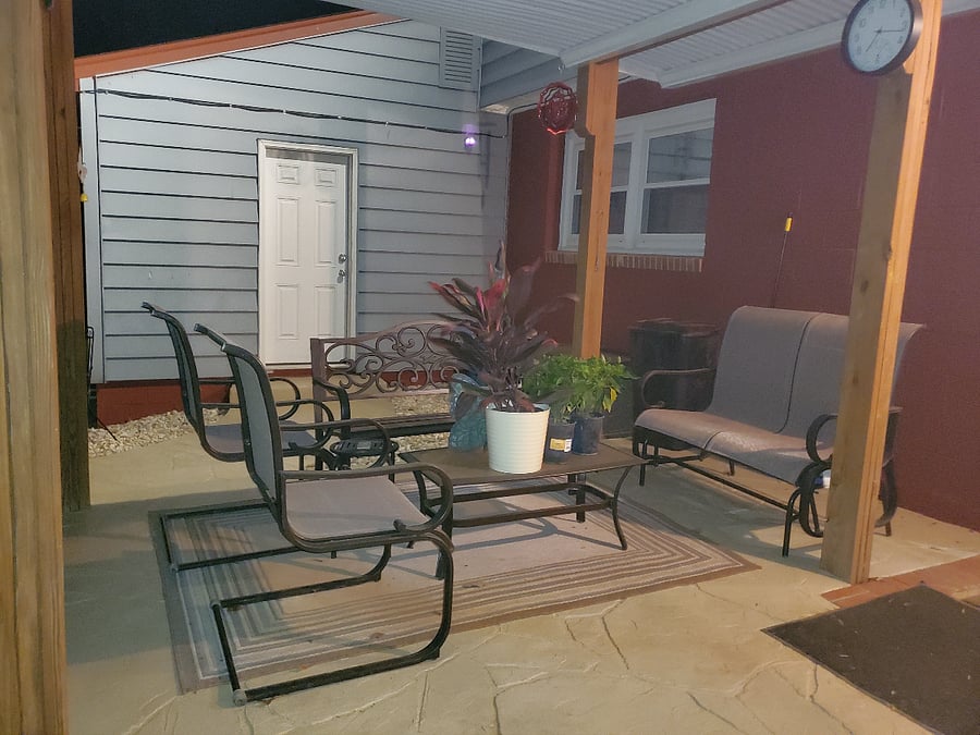 Covered porch, shared space