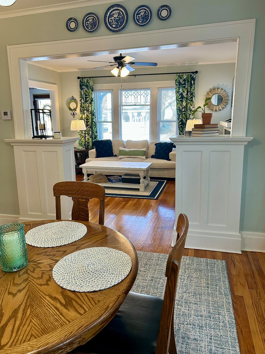 Living room from dining room dining room from living room