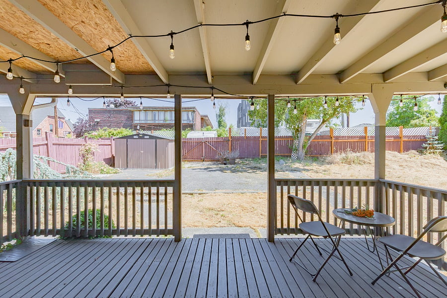 large covered porch