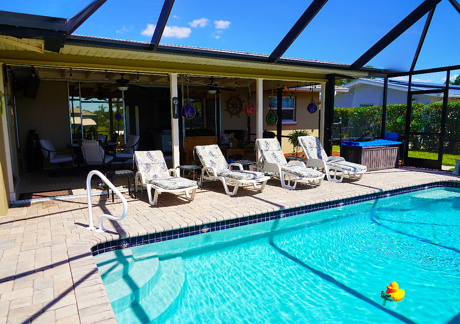 Pool lounge area
