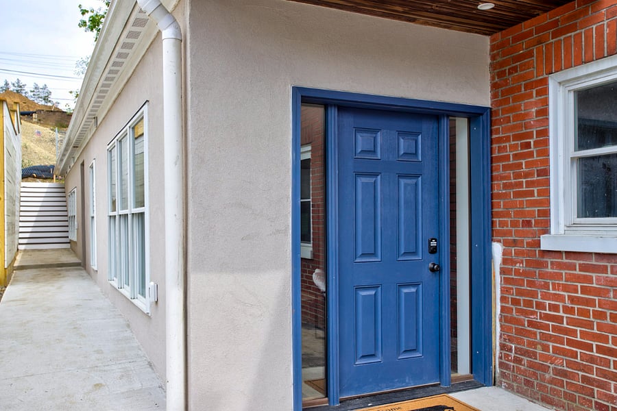 Covered front entry with off street parking right in front of your door!