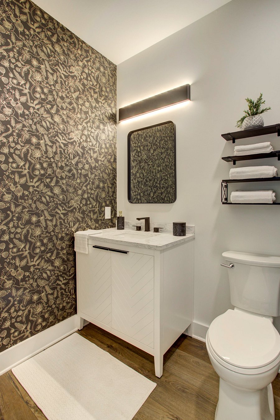 On trend finishes blend well with classic style.